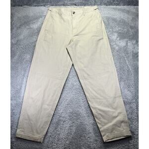 Old Navy Womens‎ Mens Pants Beige Xl Tall Adjustable Waist Stretch Cotton Blend